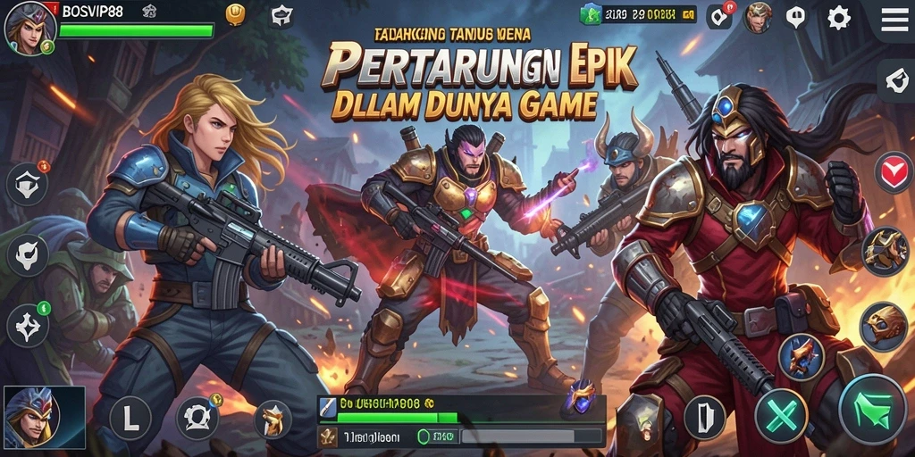 Screenshot gameplay BOSVIP88 yang menunjukkan pertarungan seru dan grafis menakjubkan.