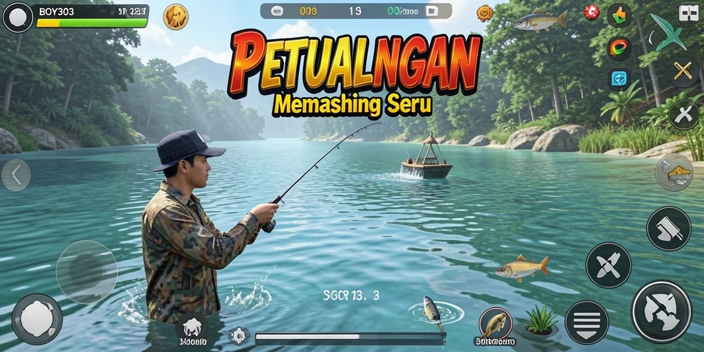 Tampilan gameplay seru saat menangkap ikan di BOY303.