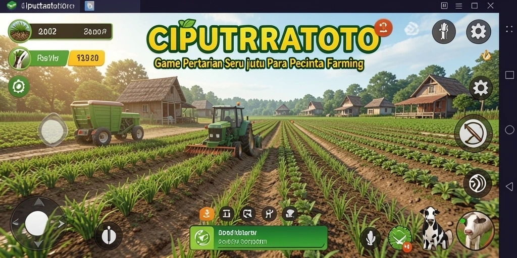 Screenshot menampilkan gameplay ciputratoto dengan aktivitas pertanian menarik.