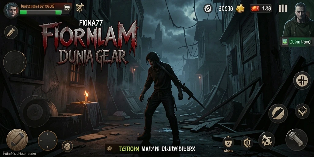 Tampilan gameplay FIONA77 yang menakutkan dan mendebarkan.