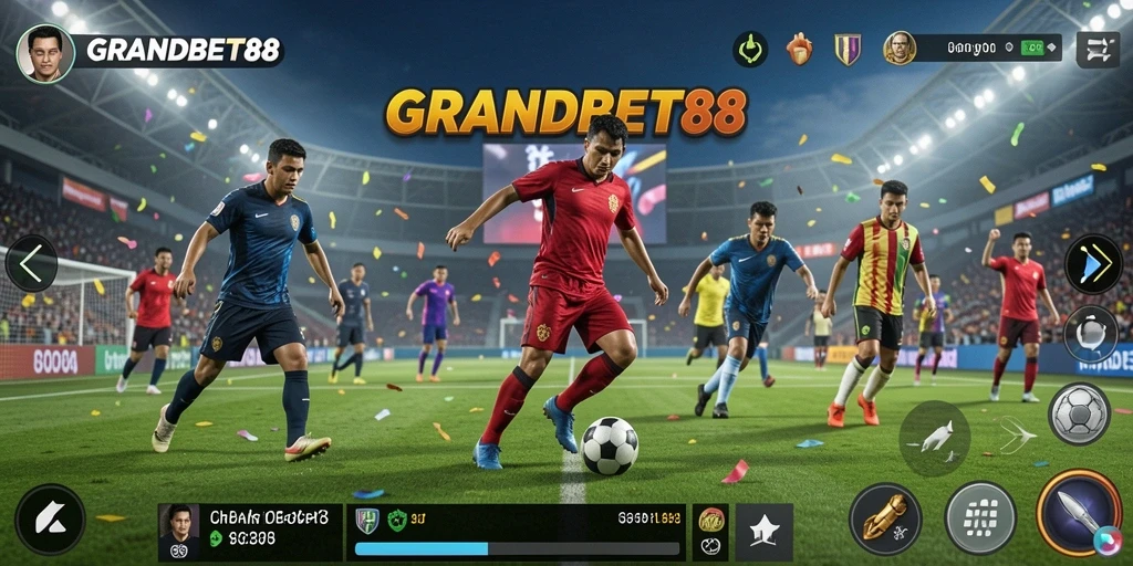 Tampilan gameplay menegangkan dari GRANDBET88 di dunia olahraga.