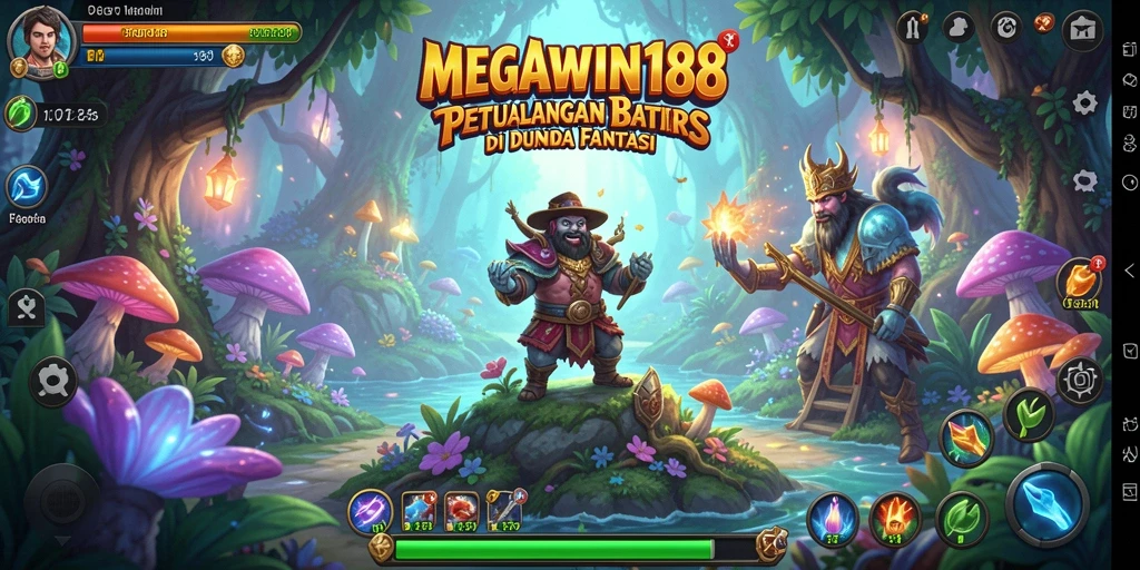 Tampilan utama gameplay MEGAWIN188 dengan aksi petualangan yang mendebarkan.