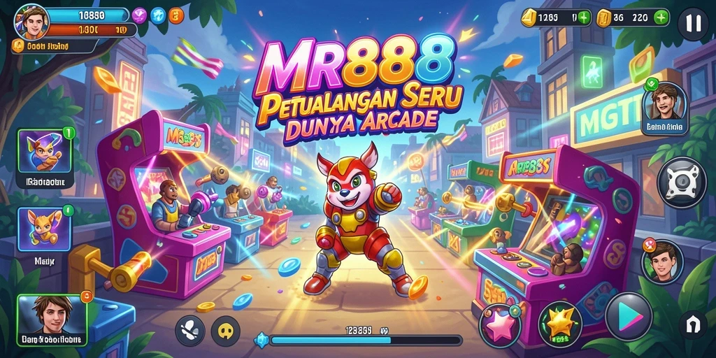 Tampilan gameplay seru dan penuh warna di MR888.