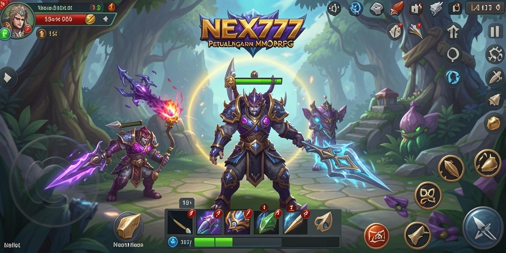 Screenshot gameplay NEX777 menampilkan aksi seru dalam petualangan MMORPG.