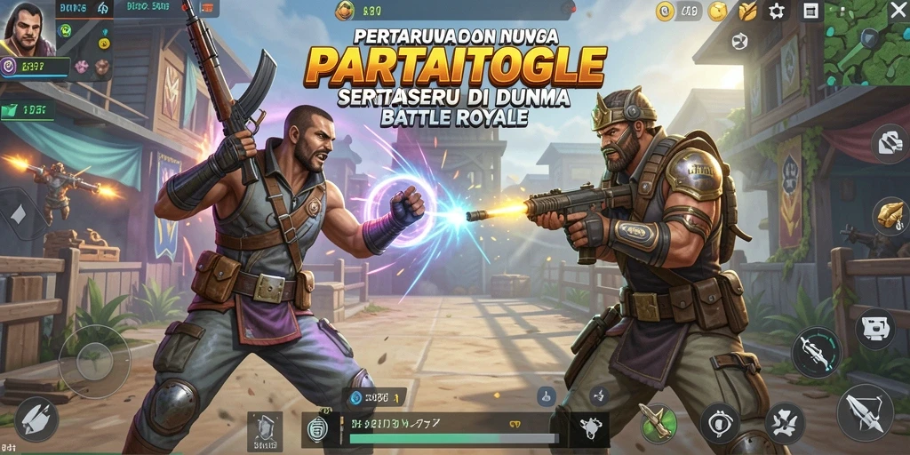 Screenshot gameplay seru dari PARTAITOGEL dalam pertandingan Battle Royale.