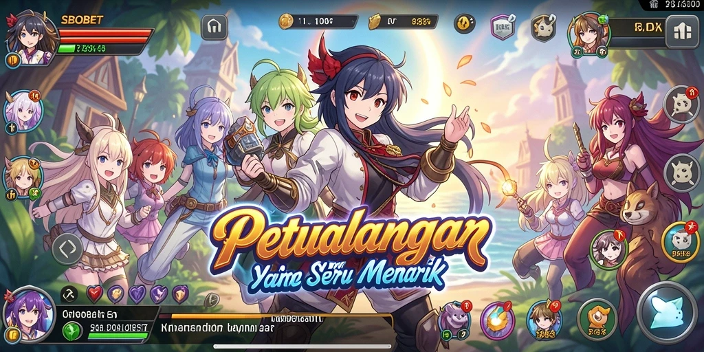 Tangkapan layar SBOBET menampilkan aksi seru dalam pertempuran anime.