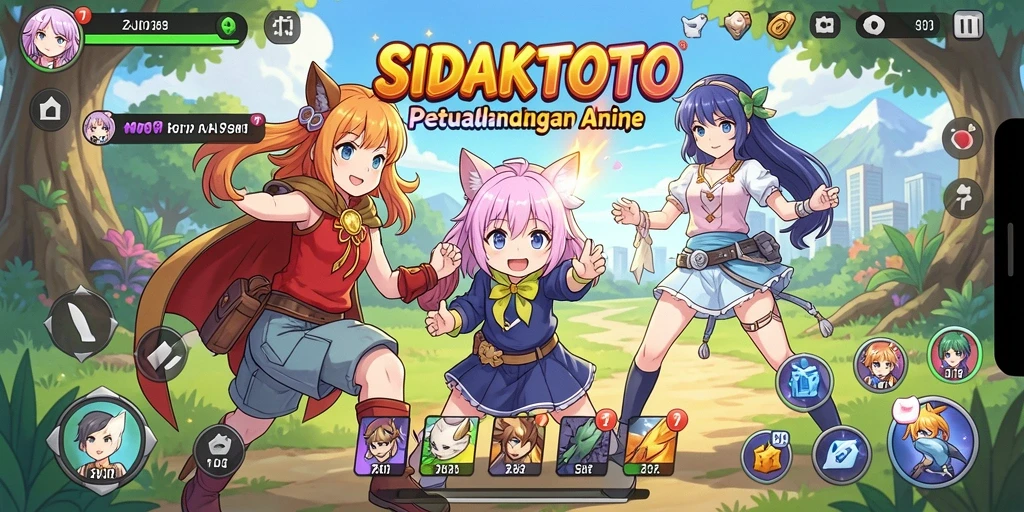Screenshot dari gameplay <strong>SIDAKTOTO</strong> yang menampilkan karakter anime beraksi.