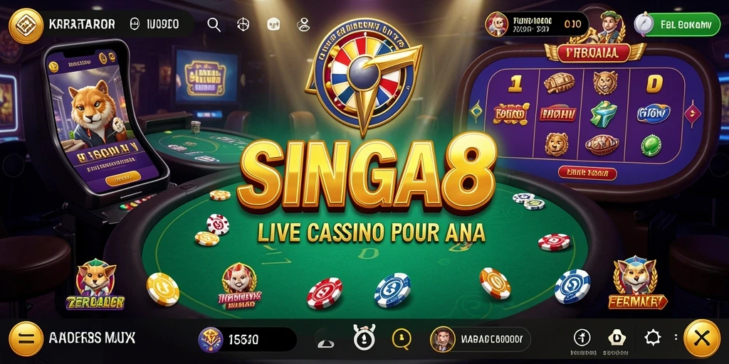 Tampilan gameplay Live Casino yang menarik di SINGA8.
