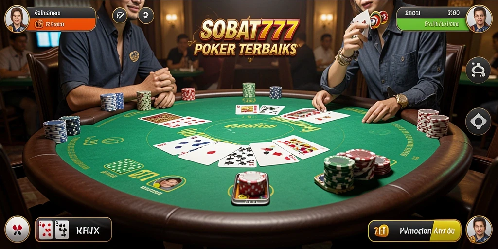 Tangkapan layar utama SOBAT777 menampilkan gameplay poker yang menarik dan interaktif.