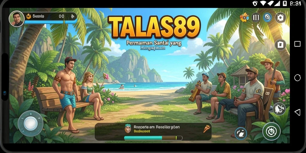 Tampilan gameplay TALAS89 yang cerah dan dinamis.