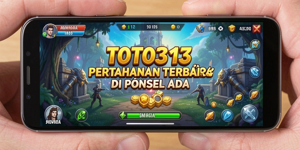 Tampilan gameplay menarik TOTO313 dengan menara dan musuh yang beragam.
