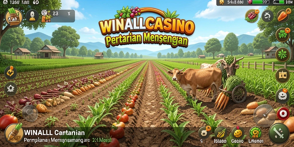 Gameplay menarik di WINALLCASINO dengan elemen bertani yang seru.