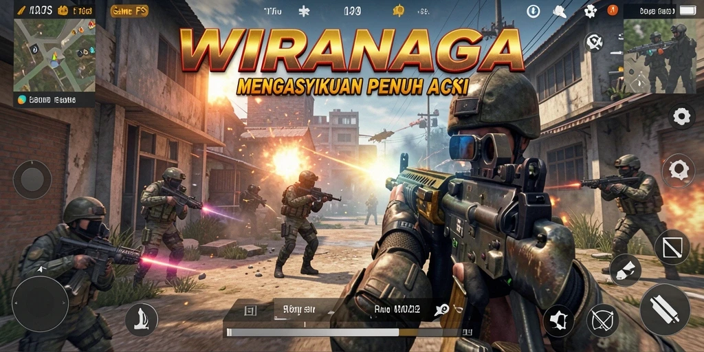 Tampilan gameplay WIRANAGA yang memukau dan penuh aksi.
