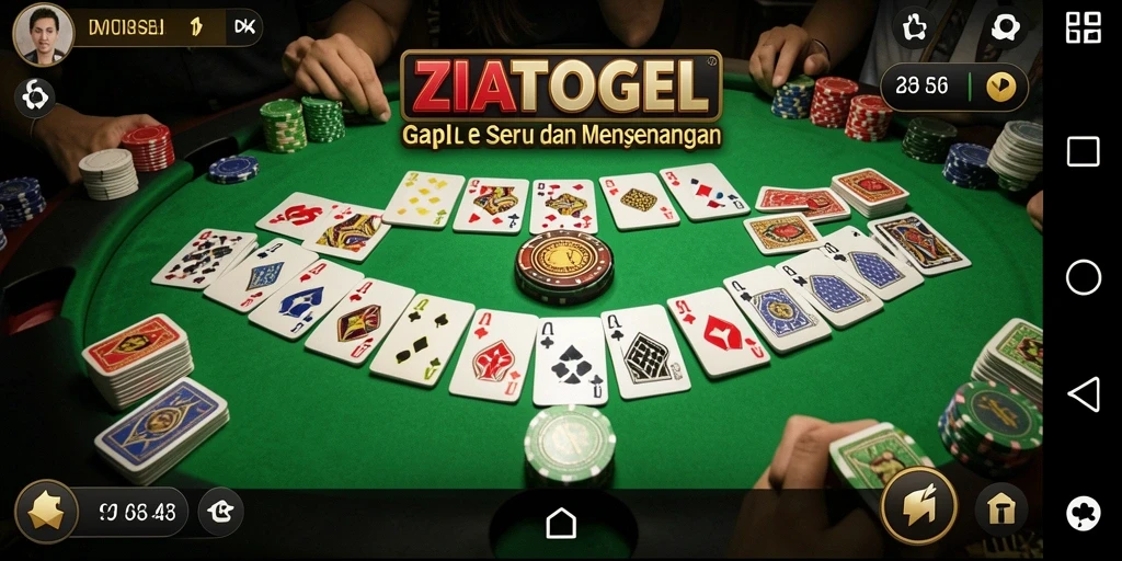 Tampilan gameplay ZIATOGEL yang seru dan interaktif.